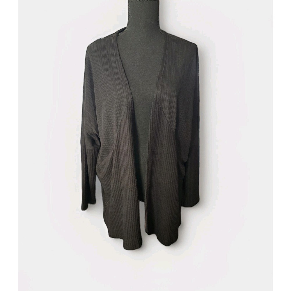 Nwt‎ Maurices Womens Medium Black Cardigan Sweater Long Sleeve Open Flowy
